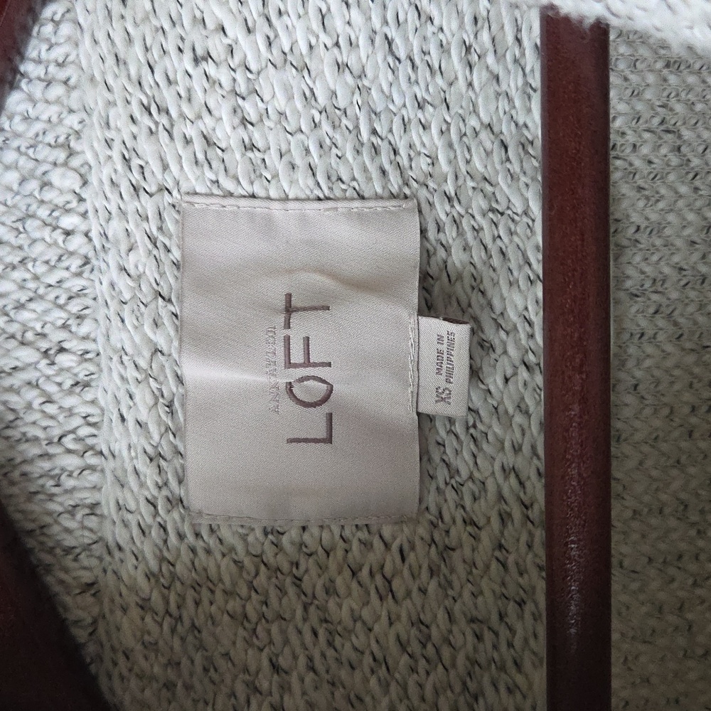LOFT Chic Cream Textured Jacket size XS - Picture 3 of 5